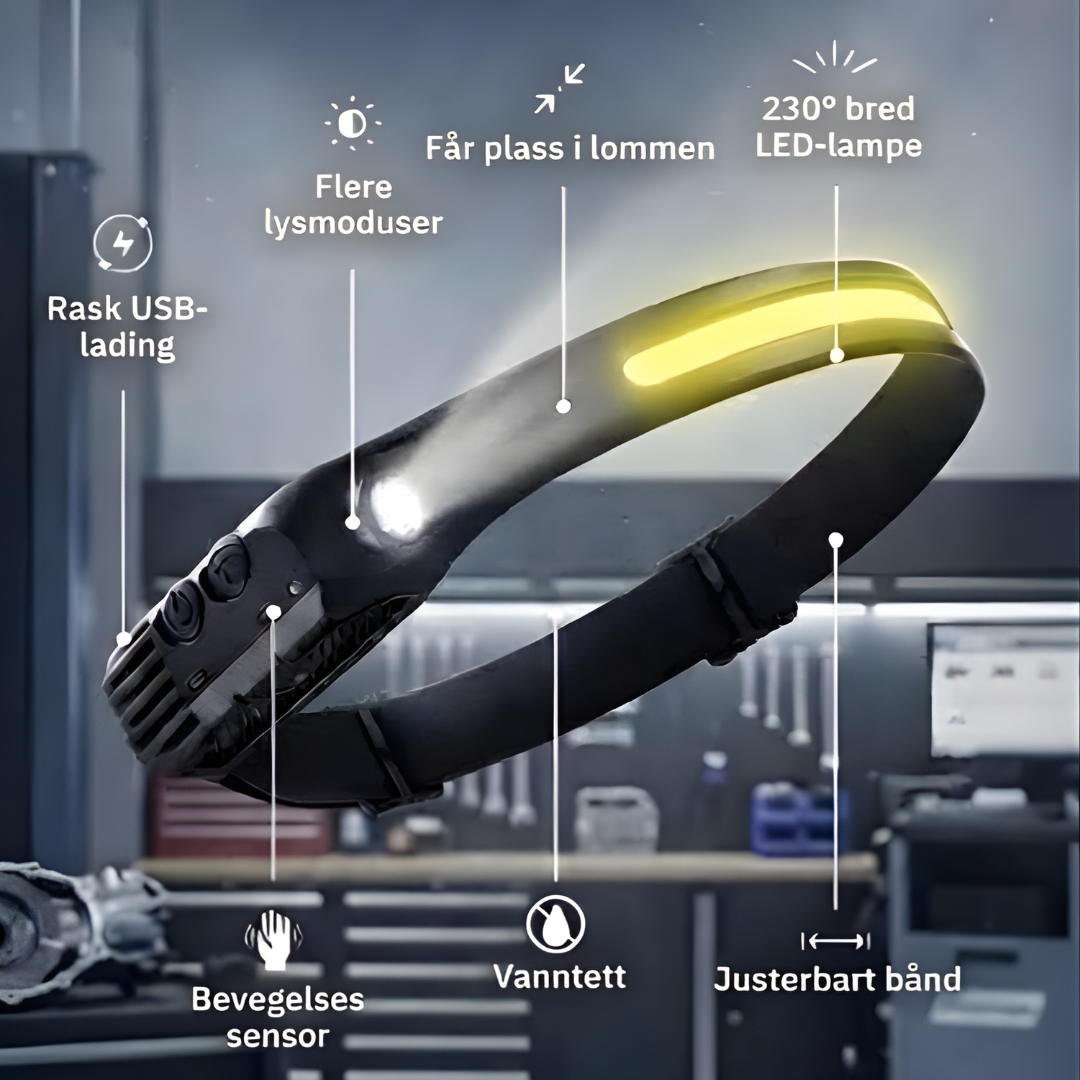 LED Hodelykt 230° - Sensor